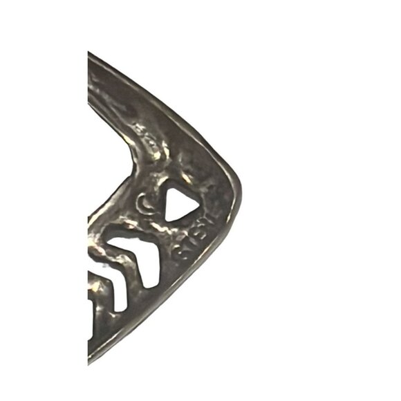 Sterling Silver Variscite Native Style Handmade Dangle Pierced Earrings - Picture 8 of 10